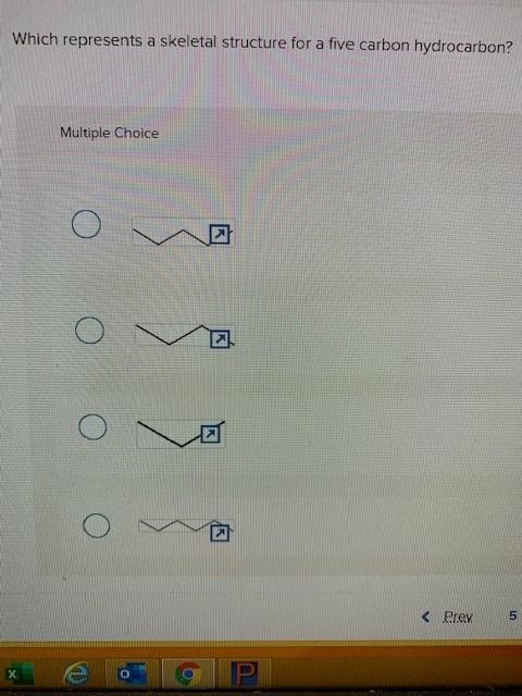 Solved Which Represents A Skeletal Structure For A Five