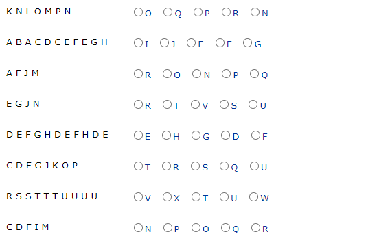 Solved The letters in each series follow a certain pattern. | Chegg.com