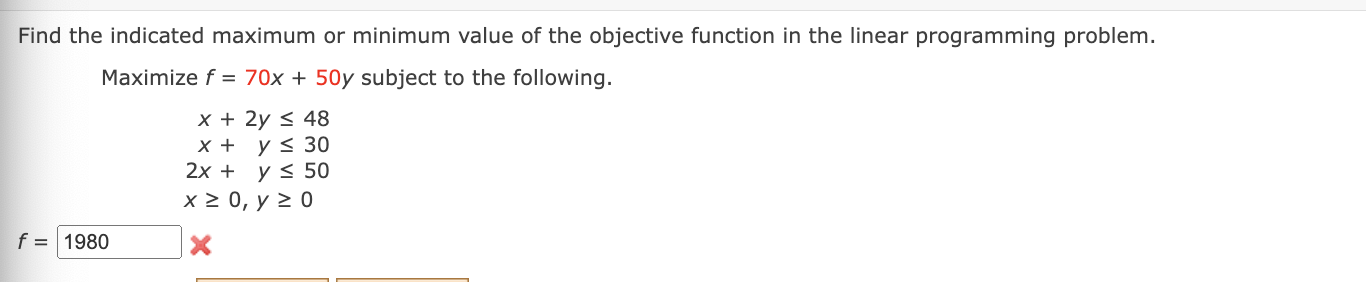 Solved Find the indicated maximum or minimum value of the | Chegg.com