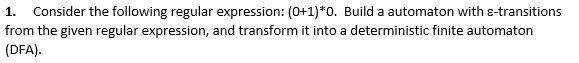 Solved 1. Consider The Following Regular Expression: | Chegg.com