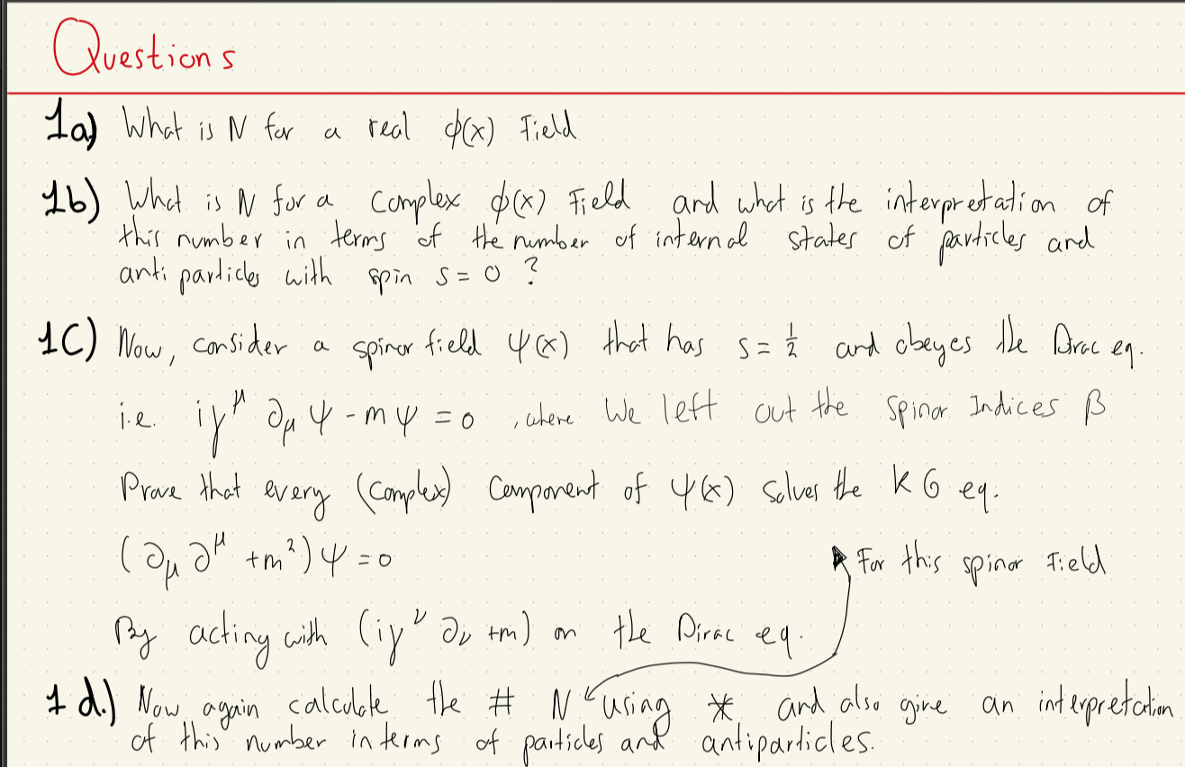 QUANTUM Field Theory (Problem description) •Consider