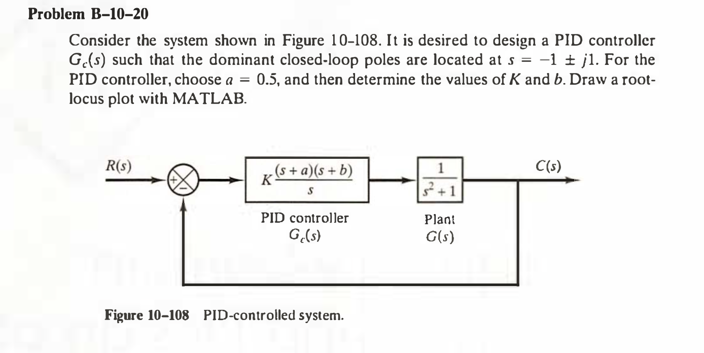 [Solved]: Problem B-10-20 Consider the system shown in Fig