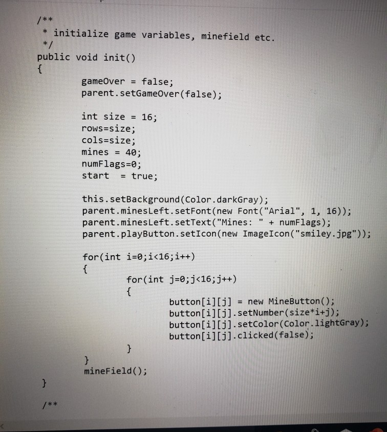 CSCI212 Program #5 Modify the MinePanel program to | Chegg.com