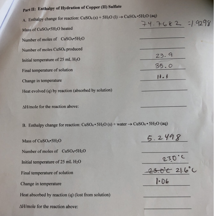 Solved Calculate The Theoretical Yield Of Copper Sulfate