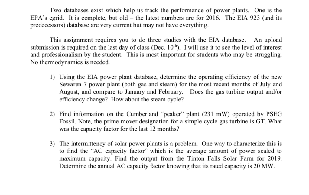 Two databases exist which help us track the