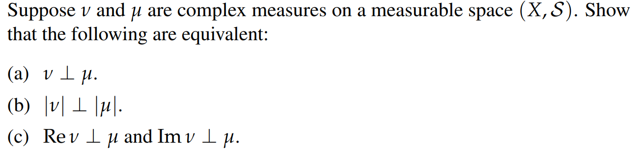 Solved Suppose v and u are complex measures on a measurable | Chegg.com