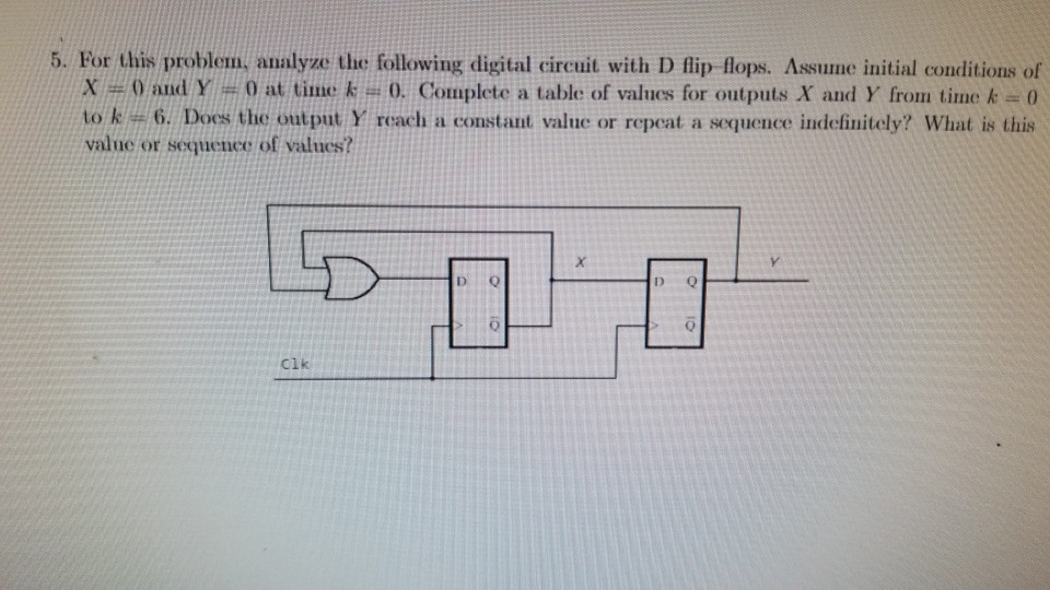 Solved 5. For this problem, analyze the following digital | Chegg.com