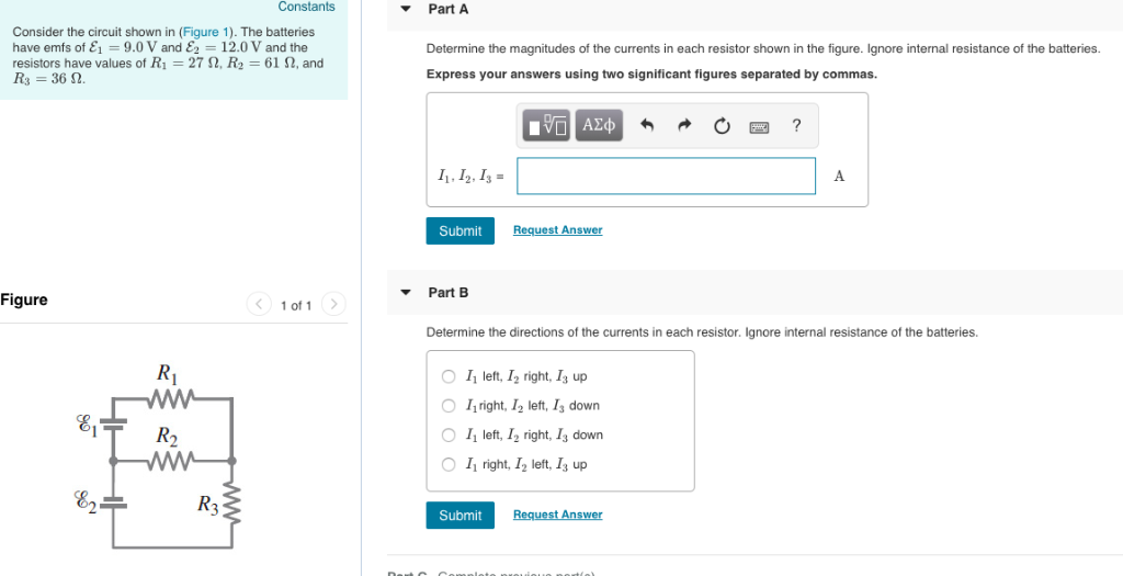 Solved Constants Part A Consider the circuit shown in | Chegg.com