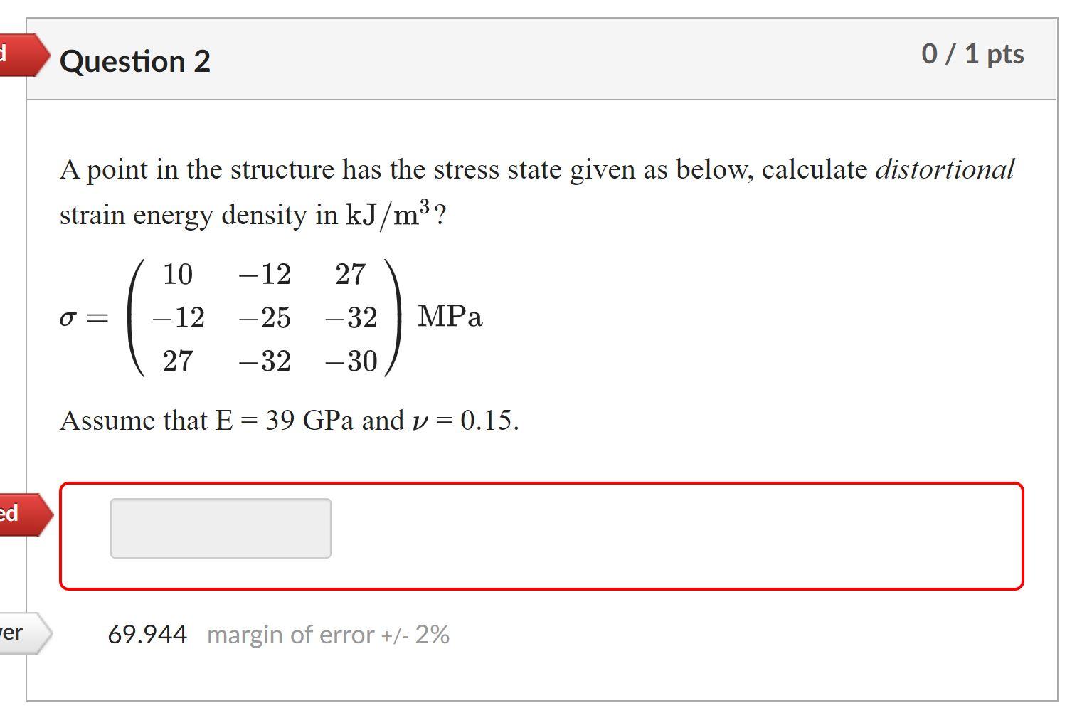 Solved A point in the structure has the stress state given | Chegg.com