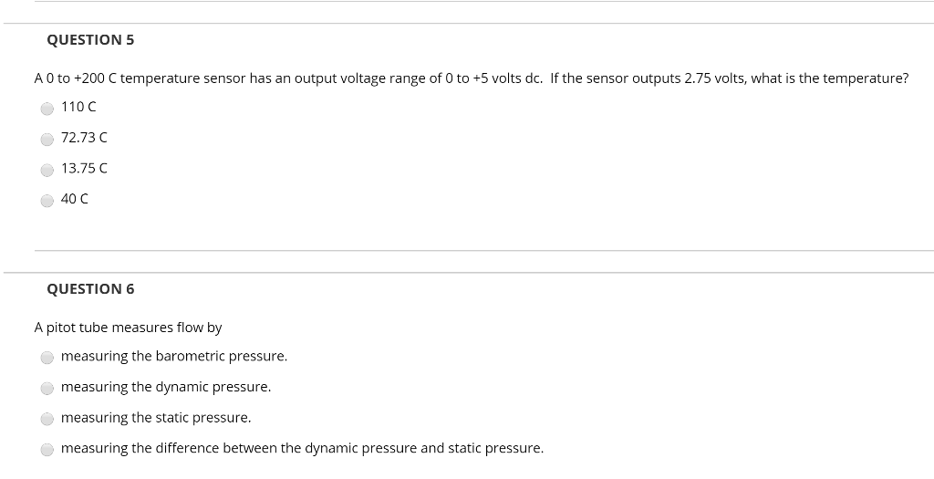 Solved QUESTION 5 A 0 to +200 C temperature sensor has an | Chegg.com