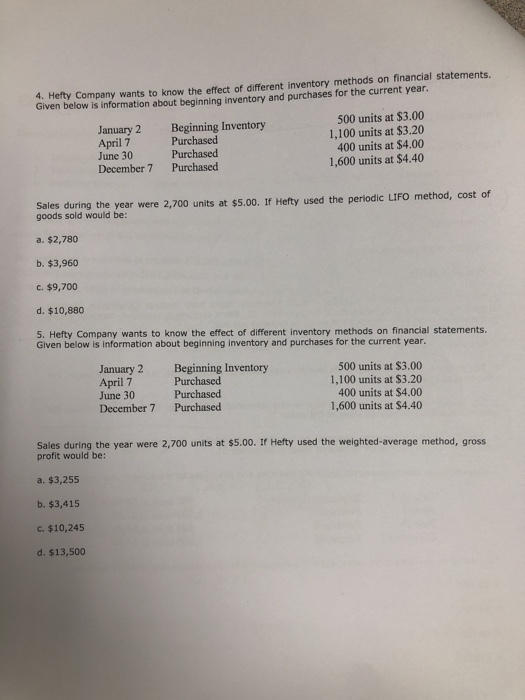 Solved 4. Hefty Company wants to know the effect of