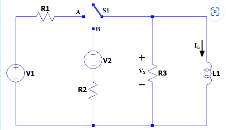 Solved In the following circuit, the switch has been closed | Chegg.com