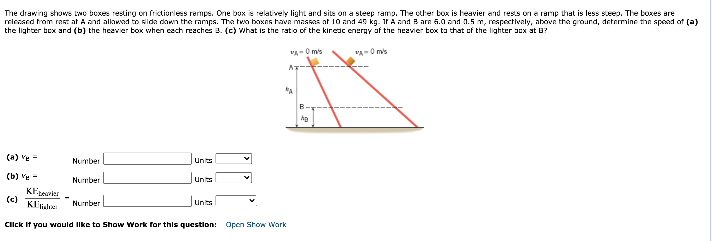 Solved The drawing shows two boxes resting on frictionless | Chegg.com