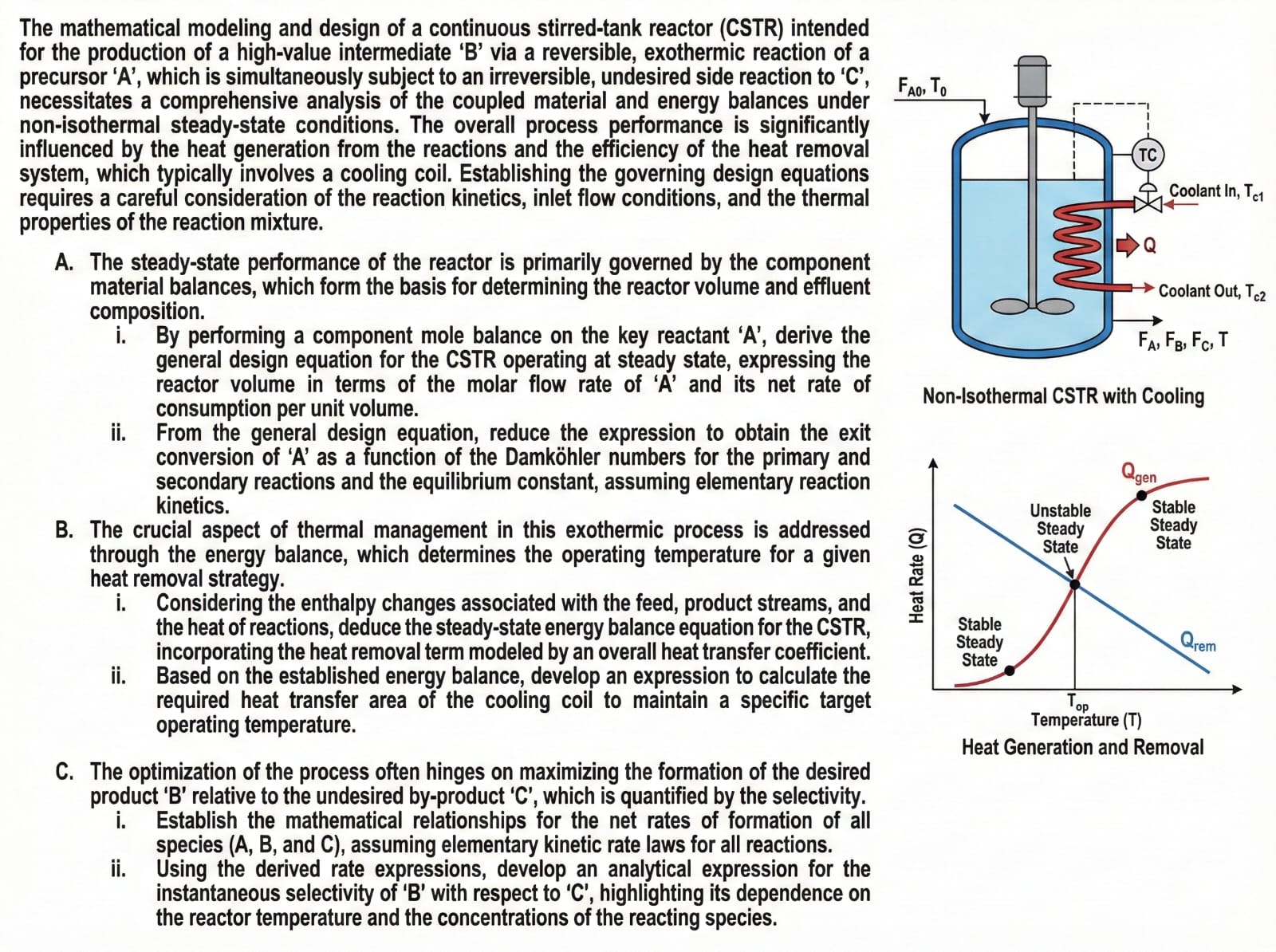 Solved The mathematical modeling and design of a continuous | Chegg.com