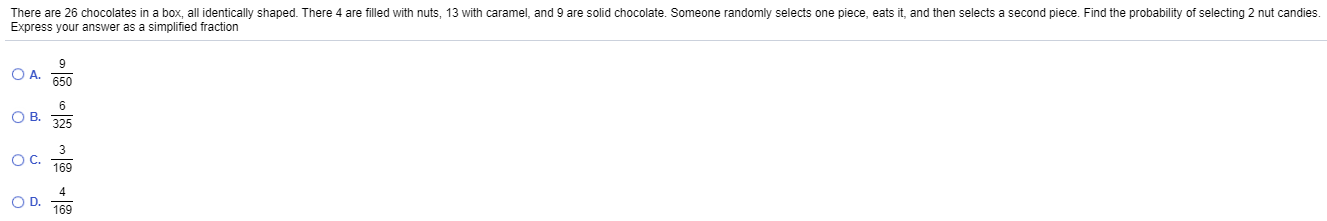 Solved There Are 26 Chocolates In A Box, All Identically | Chegg.com