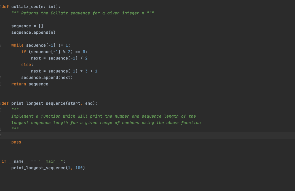 Solved Implement a function that will print the number and | Chegg.com