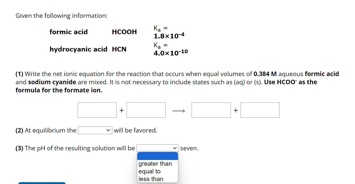 Solved 1 Write The Net Ionic Equation For The Reaction 8483