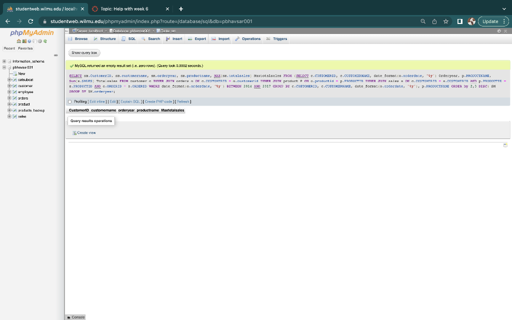 Solved I put this query in SQL its not giving me error but | Chegg.com