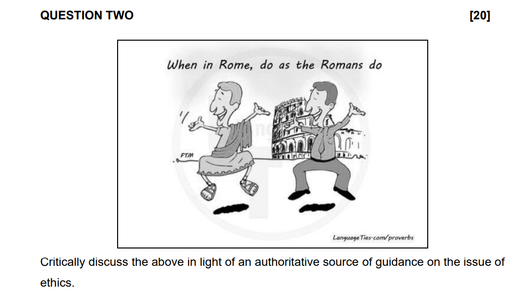 Solved QUESTION TWO [20] Critically discuss the above in | Chegg.com