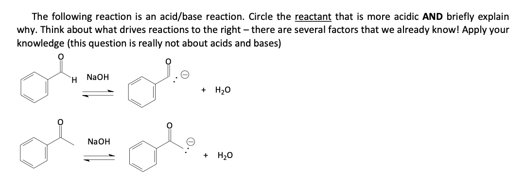 Solved The following reaction is an acid/base reaction. | Chegg.com