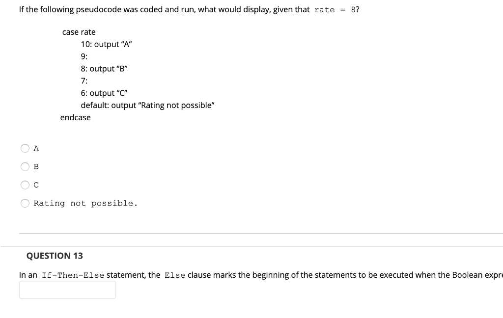 Solved If the following pseudocode was coded and run, what | Chegg.com