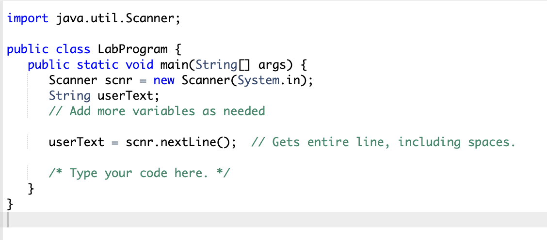 Solved Given A Line Of Text As Input Output The Number Of Chegg