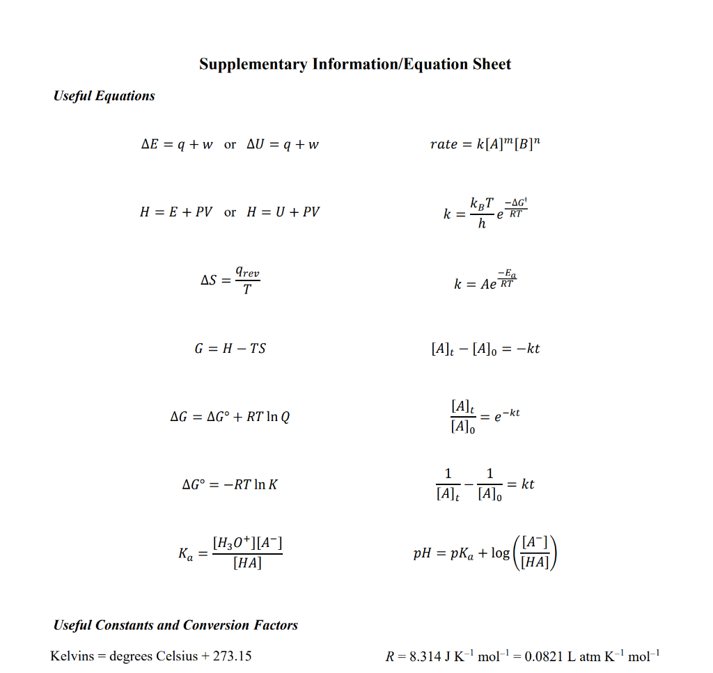 Solved Question 5 1 Pts The Rate Constant K Of The Seco Chegg Com