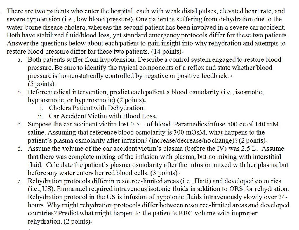 Solved There are two patients who enter the hospital, each | Chegg.com