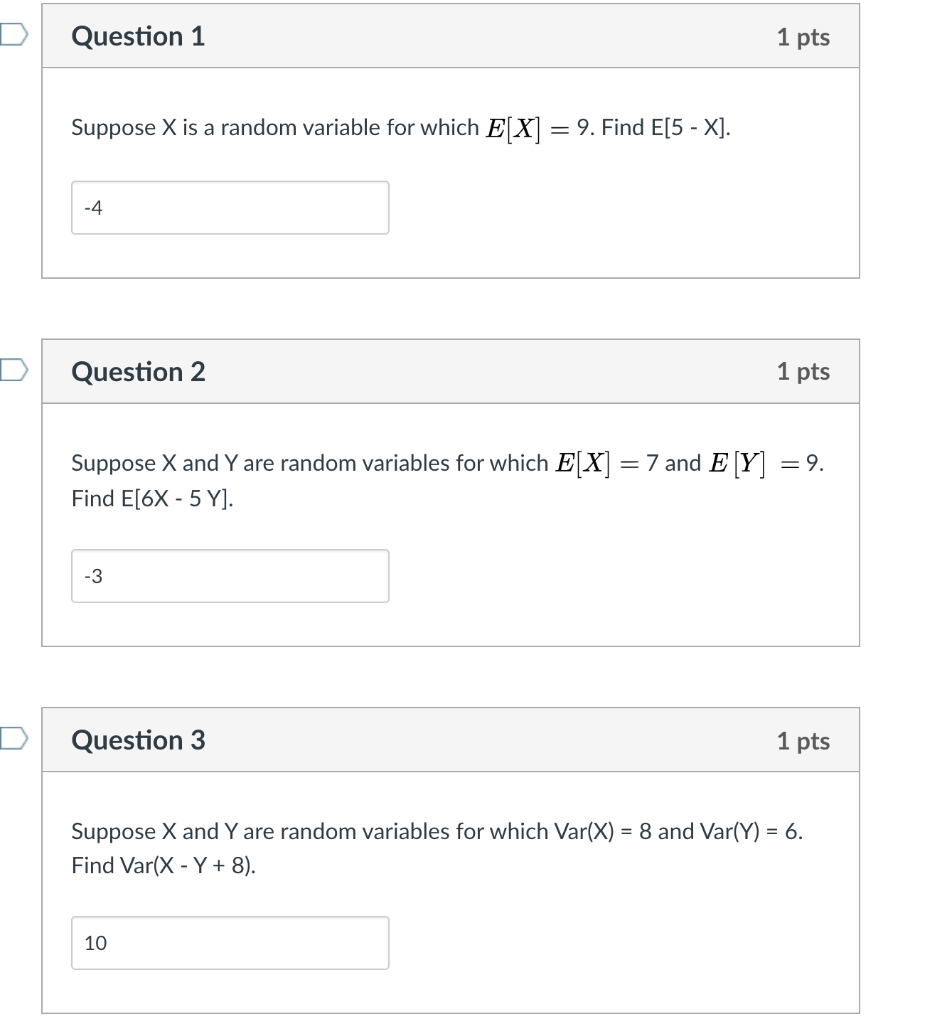 Solved Question 1 1 pts Suppose X is a random variable for | Chegg.com