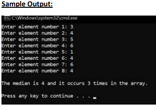 Solved Use the pointer notation of arrays to find the median | Chegg.com
