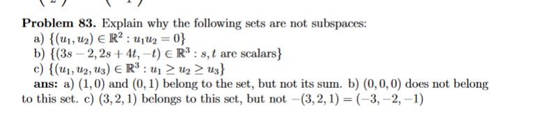 Solved Problem 83. Explain why the following sets are not | Chegg.com