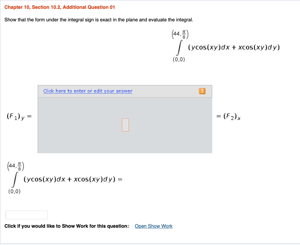 Solved Chapter 10, Section 10.2, Additional Question 01 Show | Chegg.com