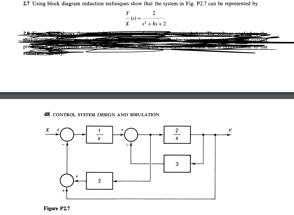 Solved 2.7 ﻿Using Block Diagram Reduction Techniques Show | Chegg.com