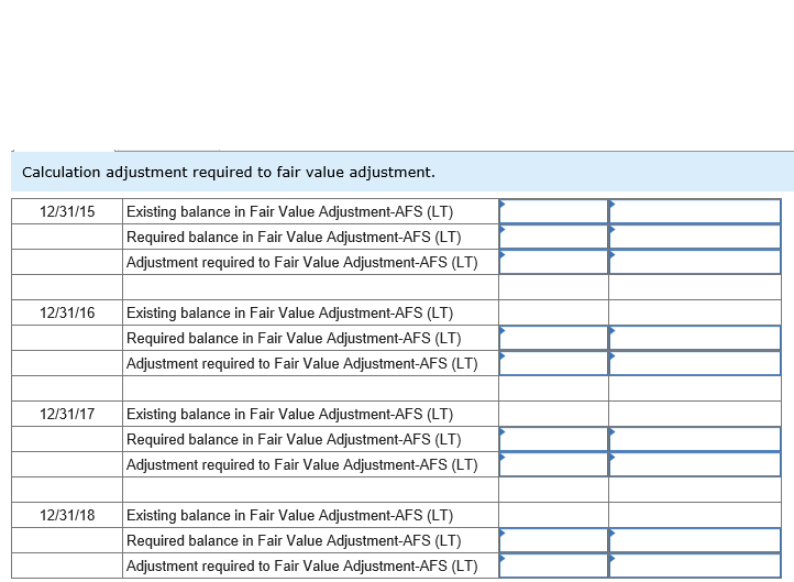 Solved Exercise 15-10 Multiyear fair value adjustments to | Chegg.com