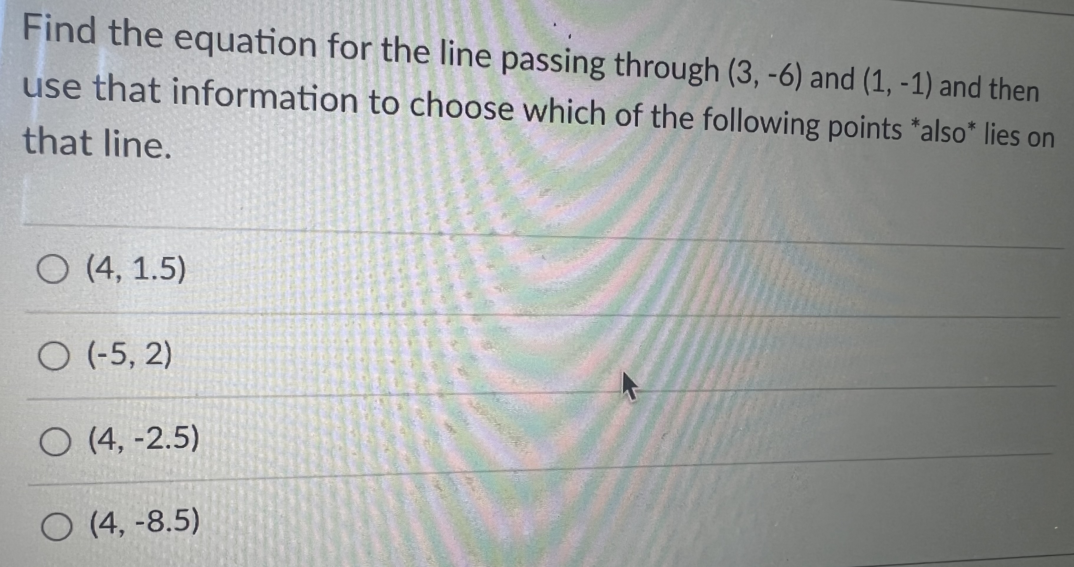 find the equation of line passing through 3 4 and having slope