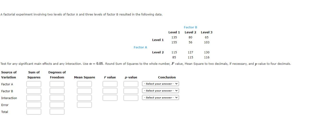 experiment with factor