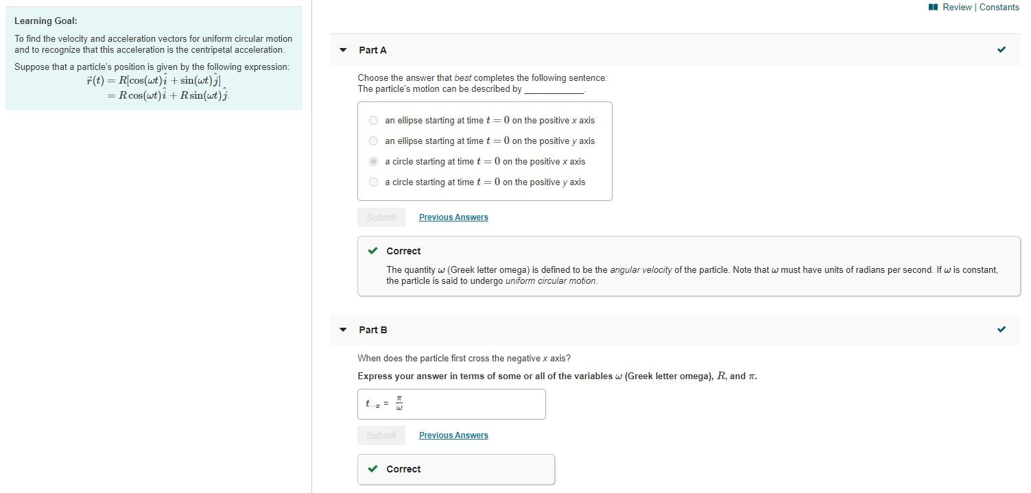 Solved Part G And Part H Please To Find The Velocity And Chegg Com