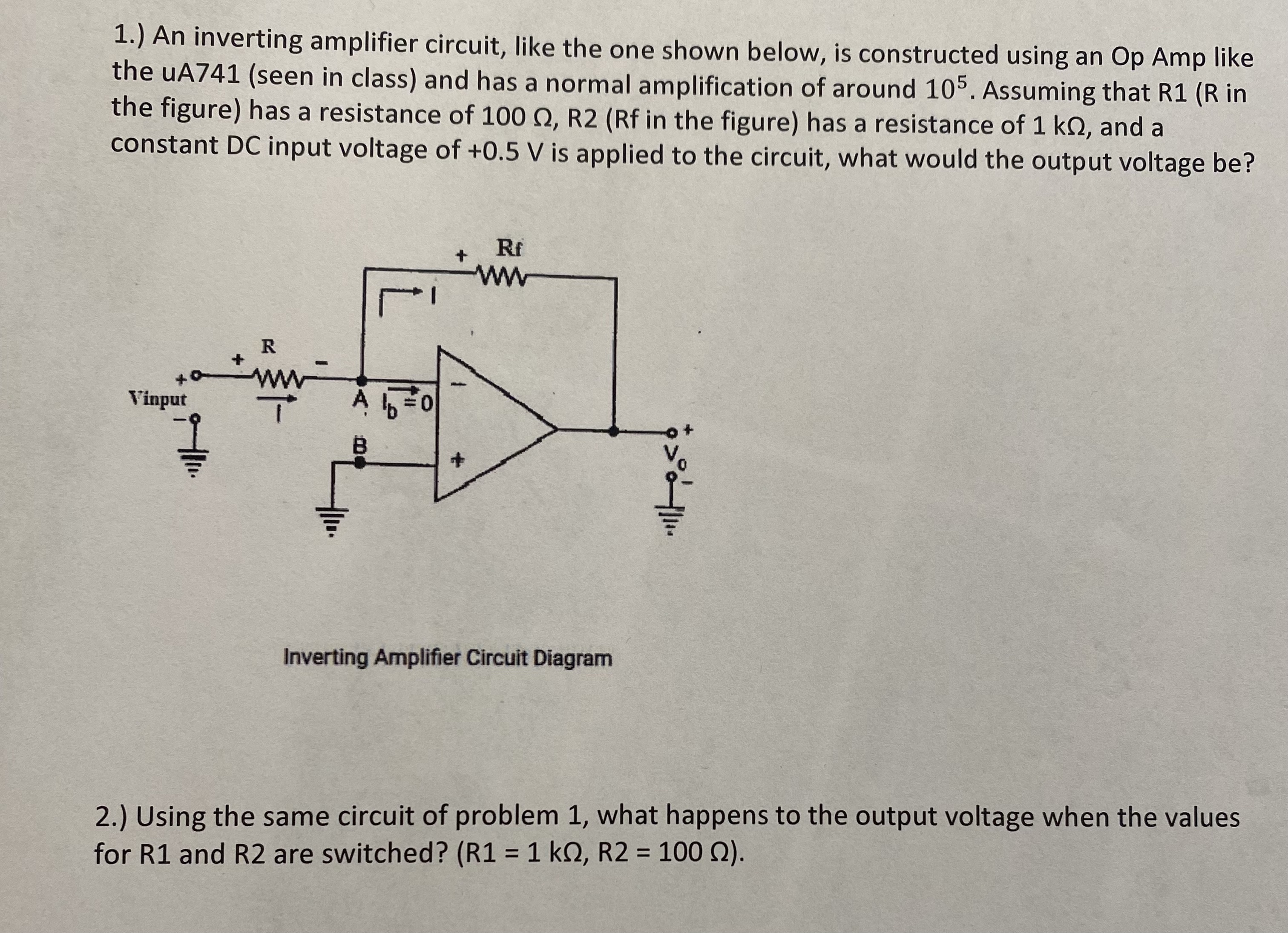 Solved Derive The Voltage Gain Equation Given Here For The Chegg