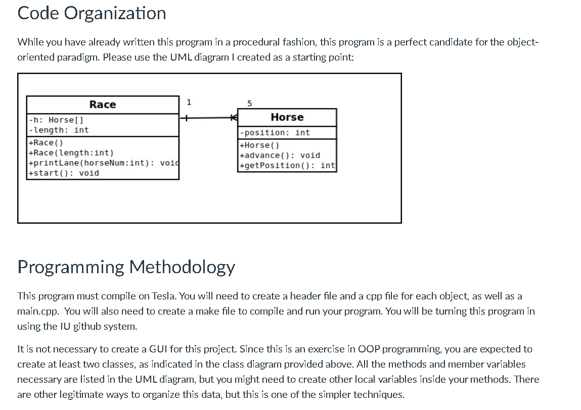 Solved Overview Use the principles of Object Oriented Design | Chegg.com