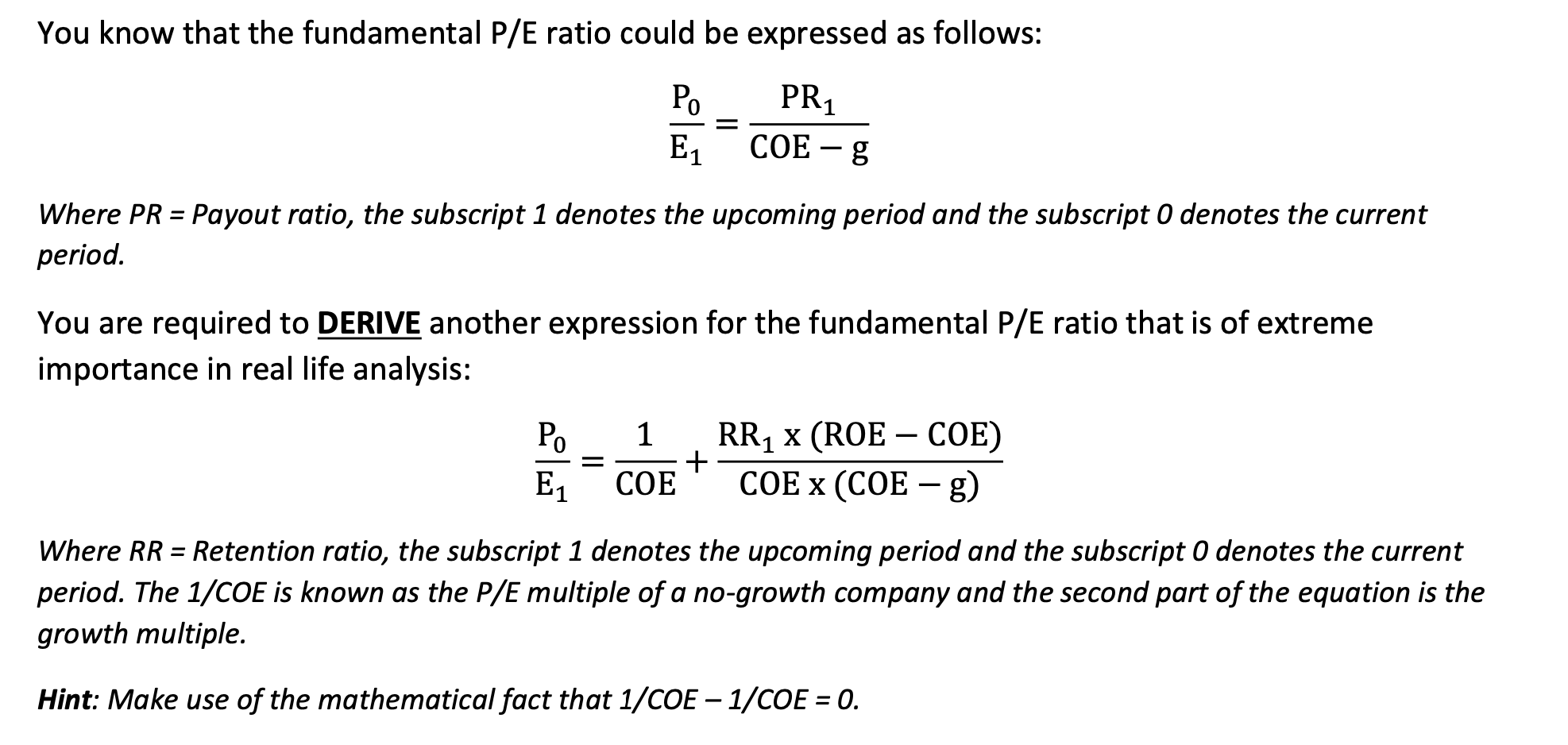 solved-you-know-that-the-fundamental-p-e-ratio-could-be-chegg