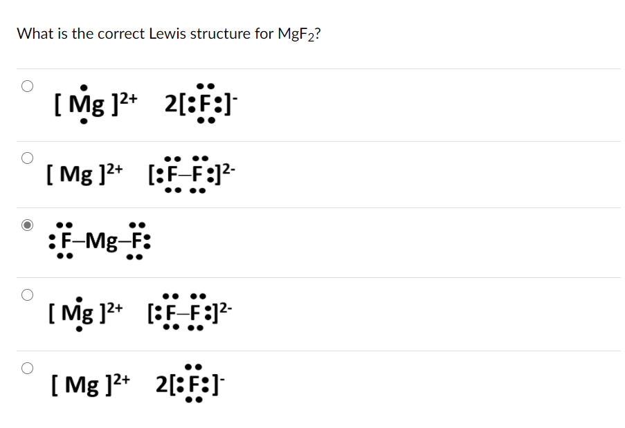 magnesium fluoride lewis structure