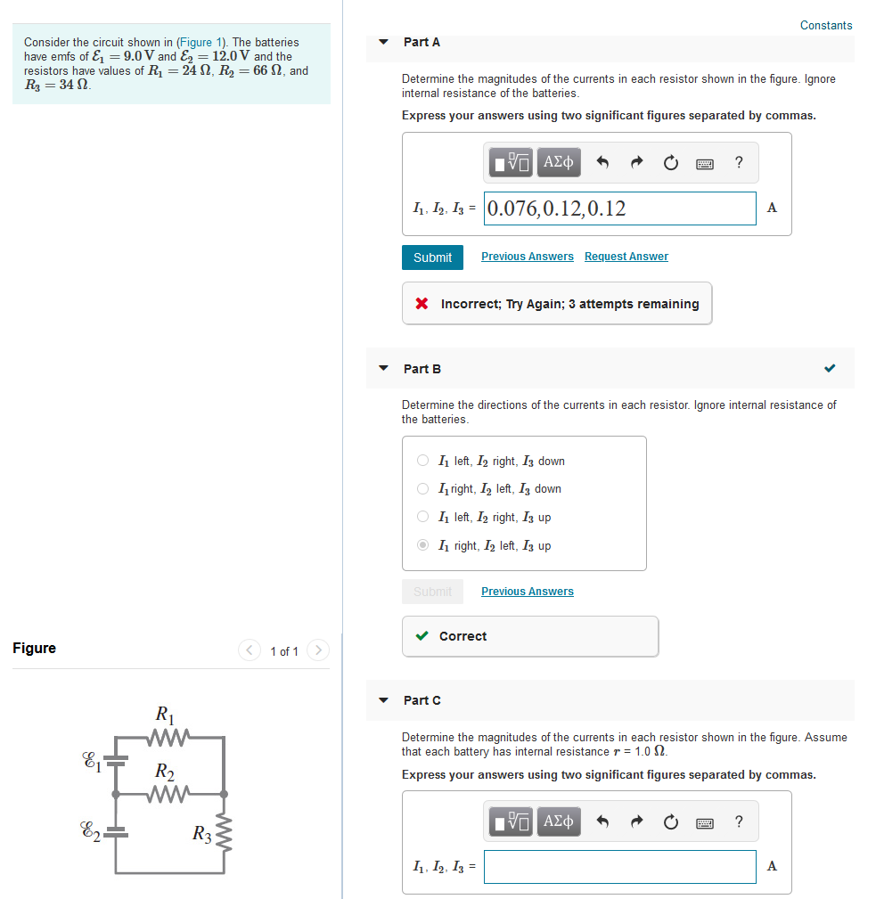 Solved Consider the circuit shown in (Figure 1). The | Chegg.com