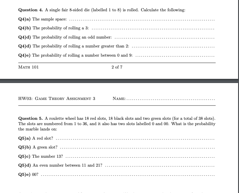 Solved Question 5. A roulette wheel has 18 red slots, 18