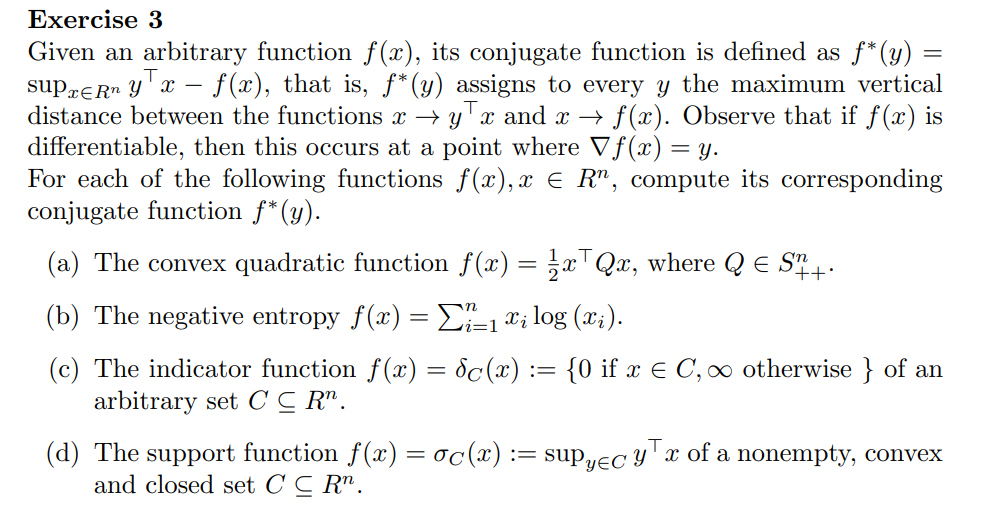 Solved Exercise 3 Given an arbitrary function f(x), its | Chegg.com
