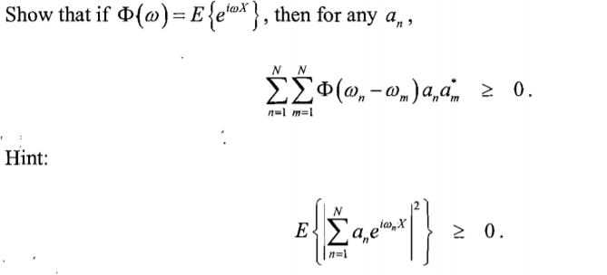 Solved Show That If Φω) = Ε{e