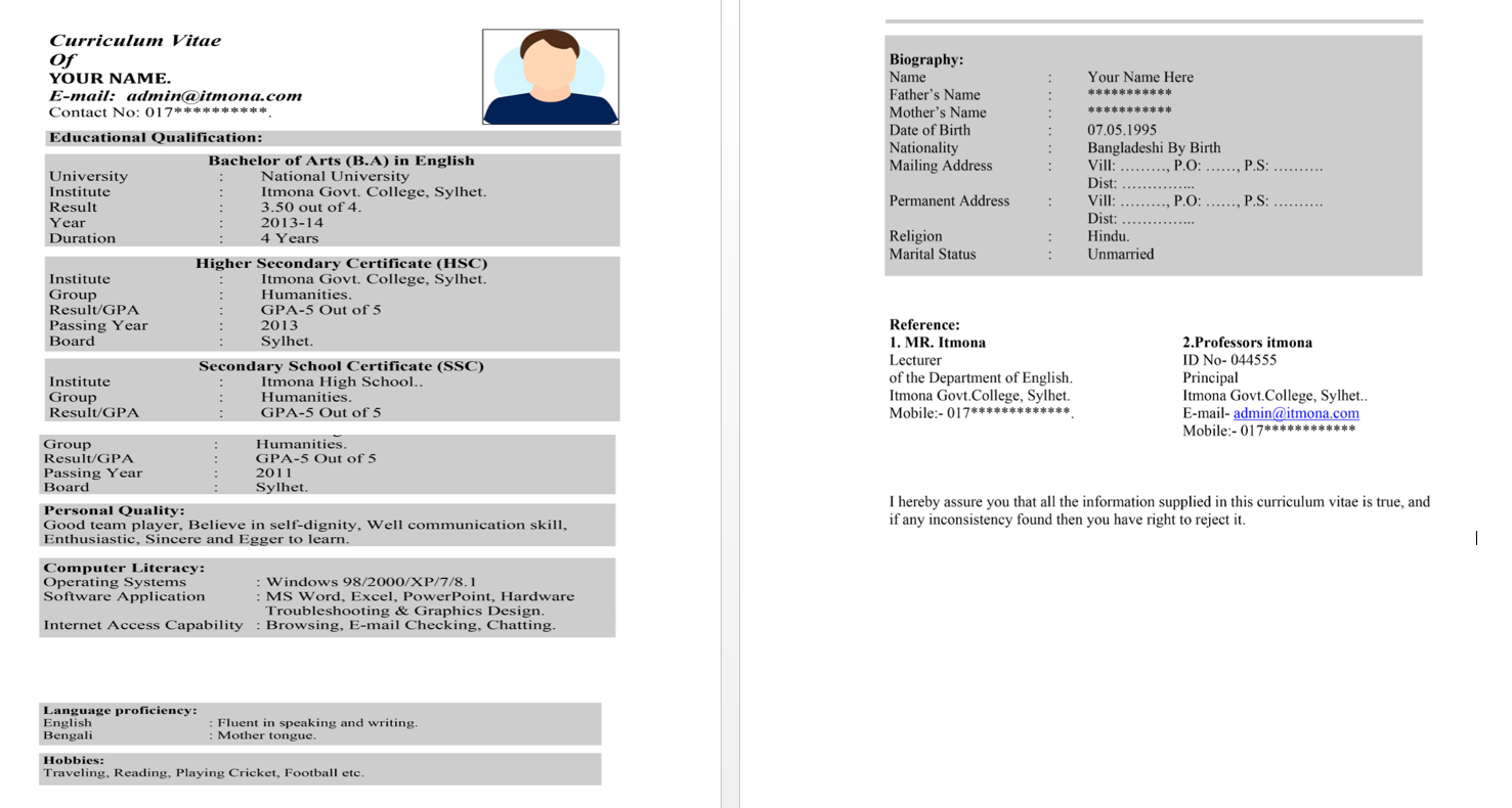 Solved Create this cv webpage by using HTML and CSS | Chegg.com