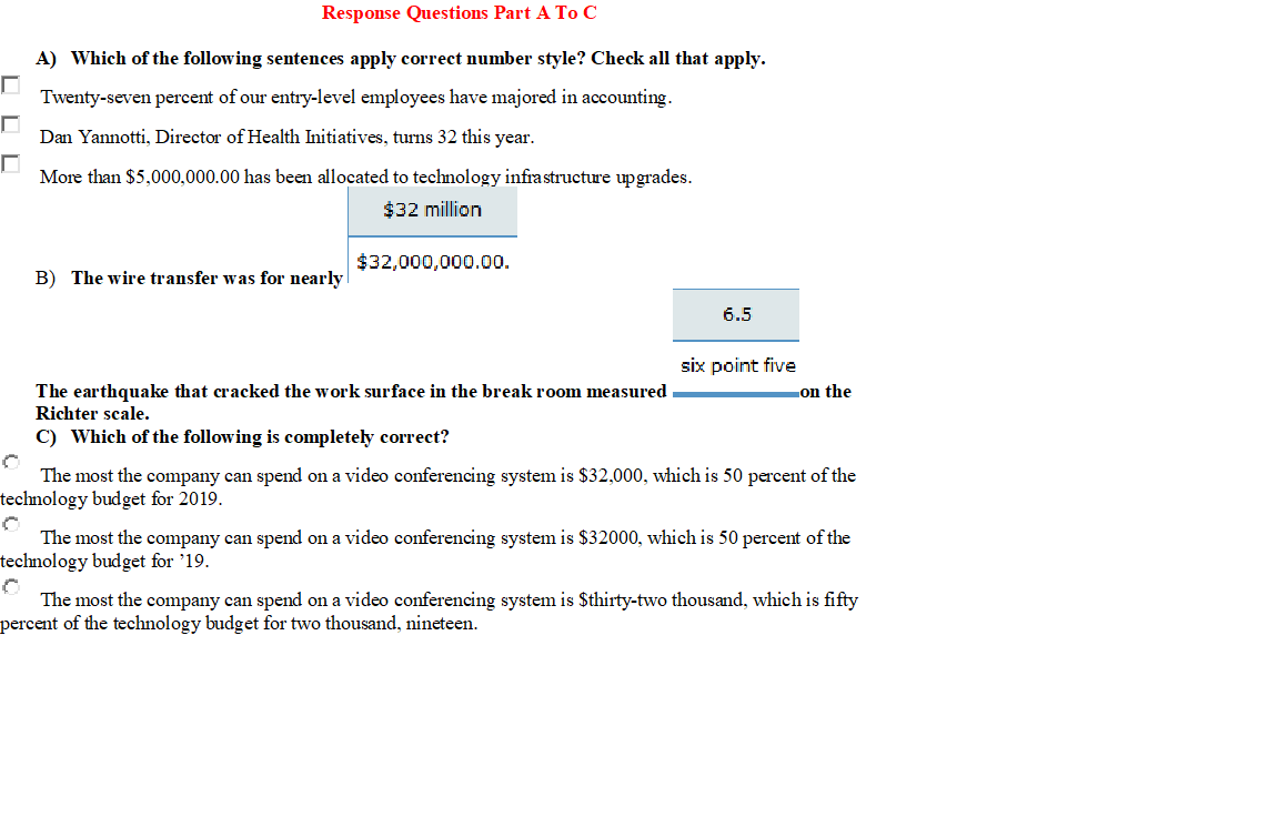 Solved Response Question 2 Choose The Correct Statement Chegg Com