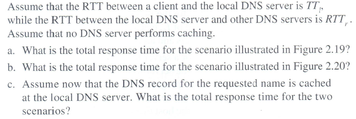 Solved Assume that the RTT between a client and the local | Chegg.com