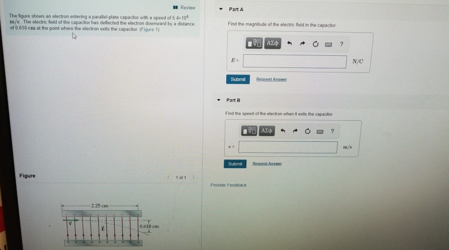 Solved Review Part A The figure shows an electron entering a | Chegg.com