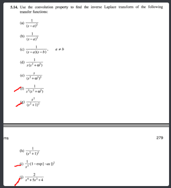 Solved 5.14. Use The Convolution Property To Find The 